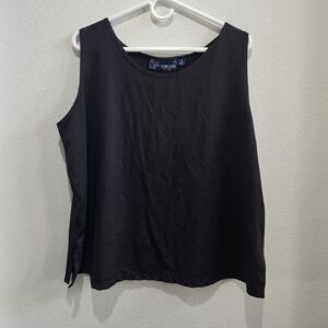 Susan Graver Women's Black Sleeveless Top suze 1x